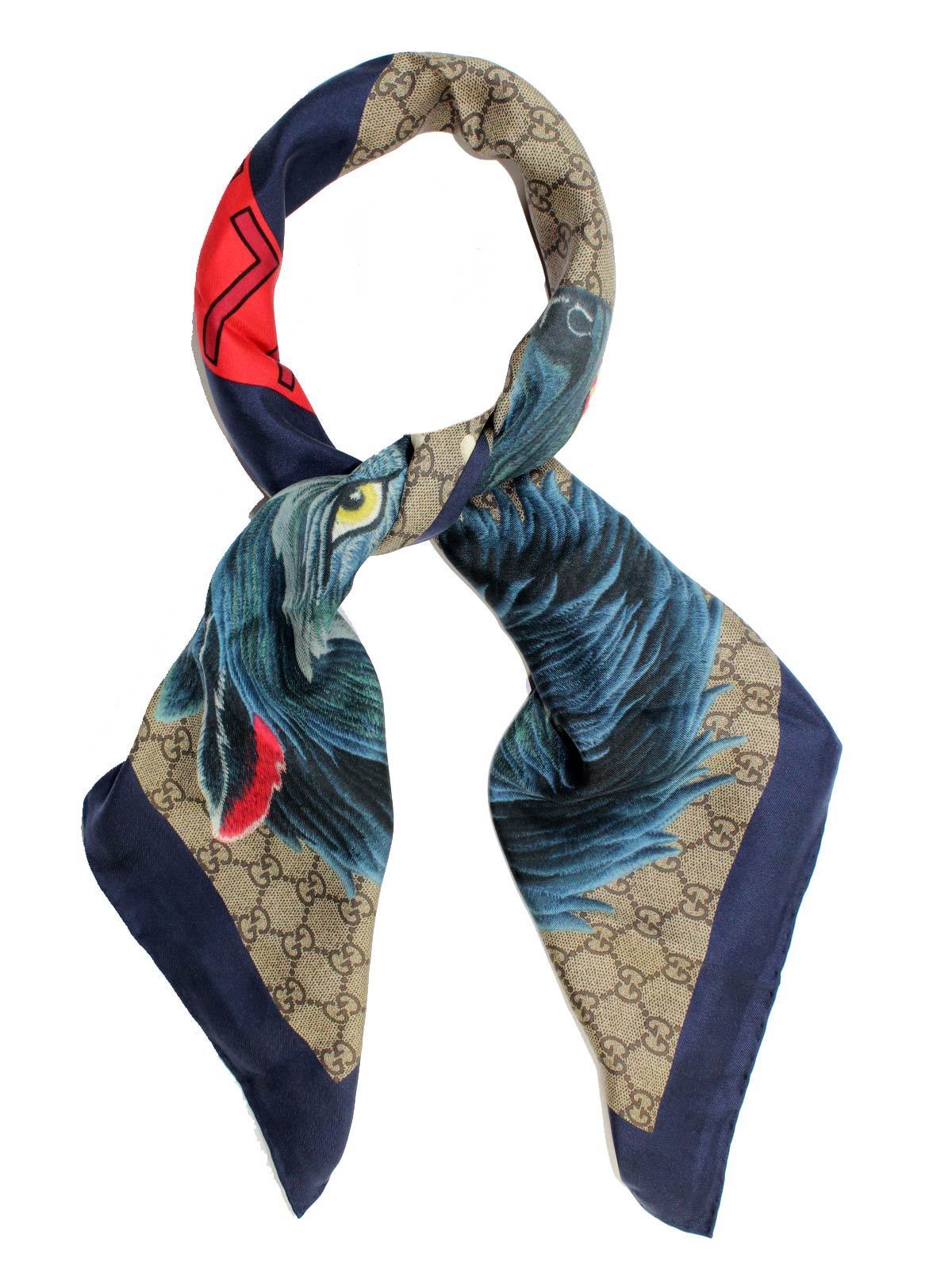 gucci wolf scarf