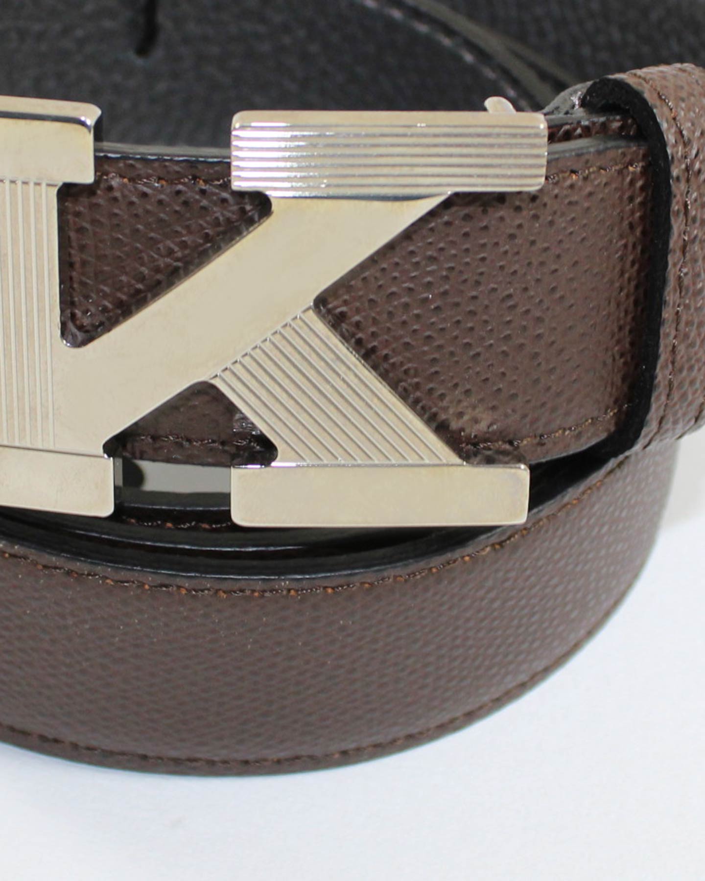 Kiton Belt K Logo Leather Size 44 US Brown 01BT0102