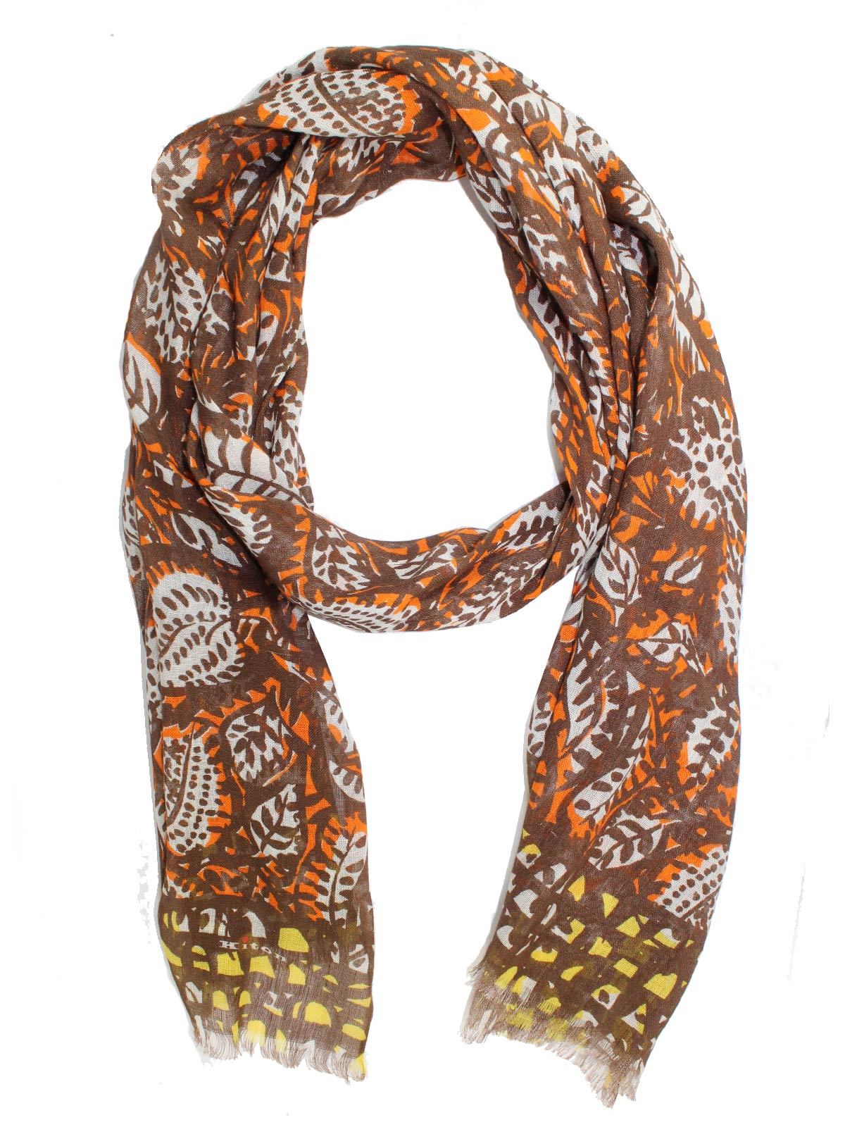 orange linen scarf