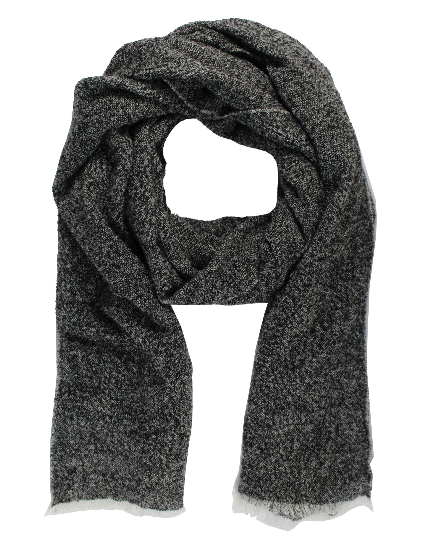 Kiton Wool Cashmere Scarf Gray Black Kiton Logo Text - Tie Deals