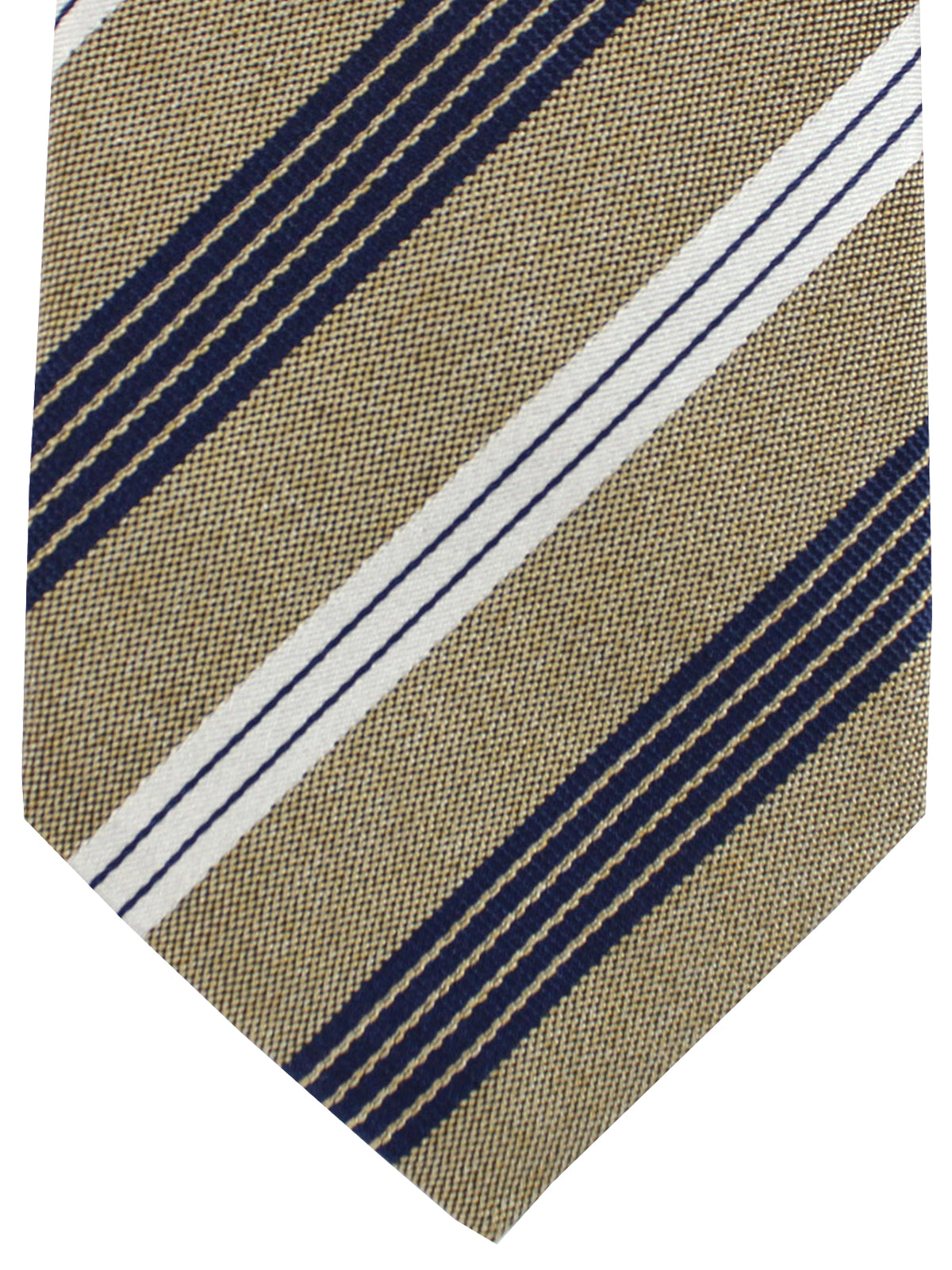 Turnbull & Asser Silk Tie Navy Silver Repp Stripes - Tie Deals