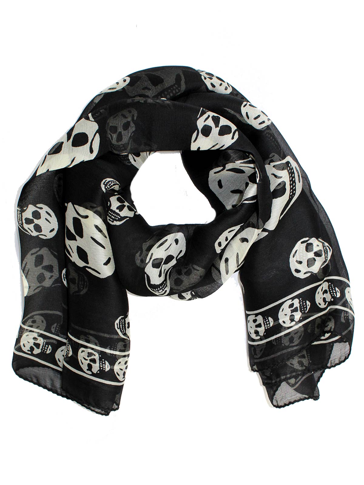 Alexander McQueen Scarf Black White 