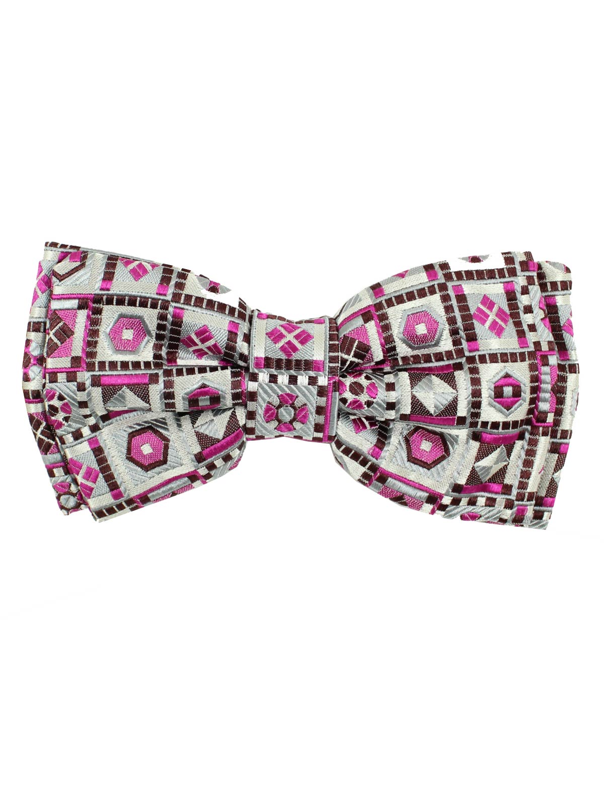 pink and gray bow tie