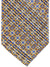 Stefano Ricci Tie Orange Gold Blue Medallions - Pleated Silk