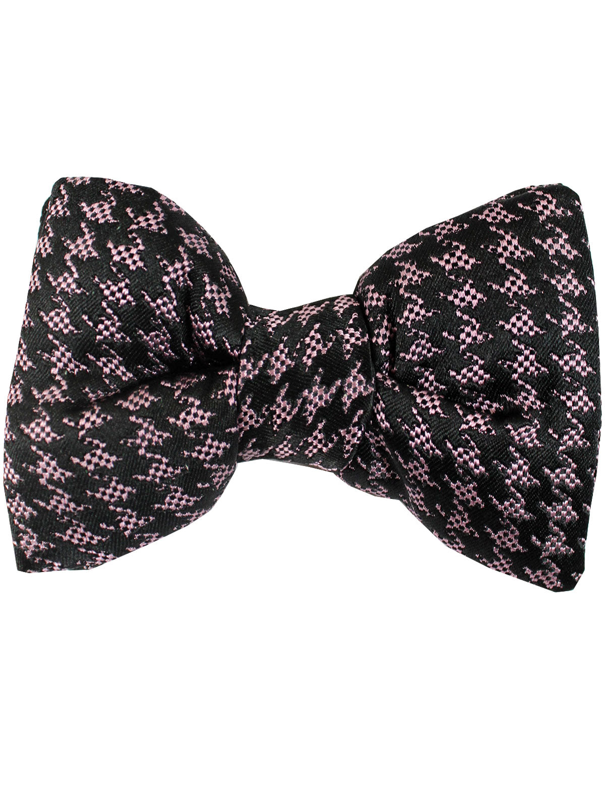 Tom Ford Bow Tie Black Dust Pink Houndstooth - Tie Deals