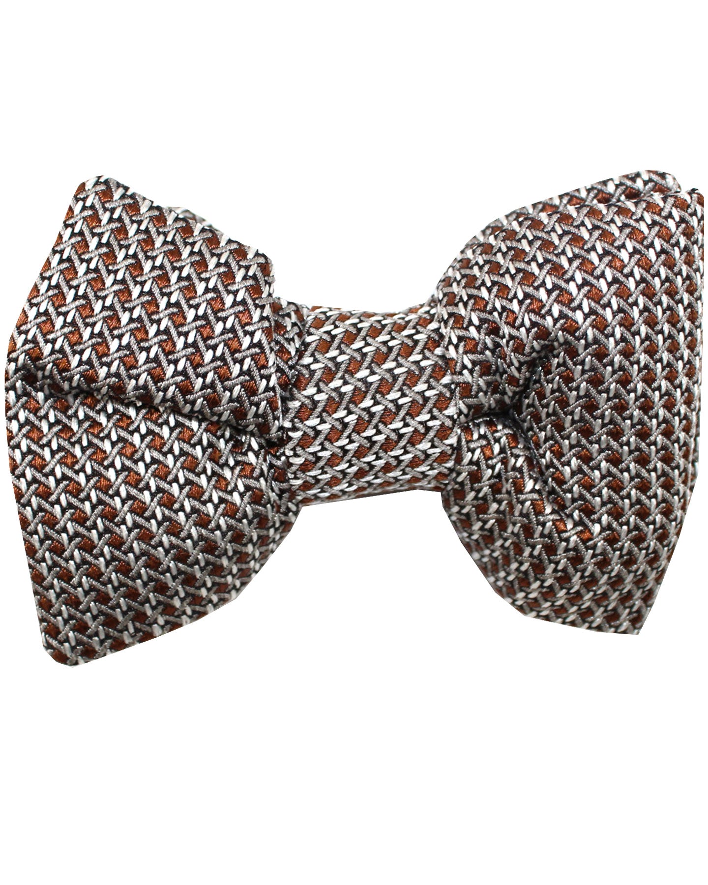 Tom Ford Silk Bow Tie Brown Gray Geometric - Tie Deals