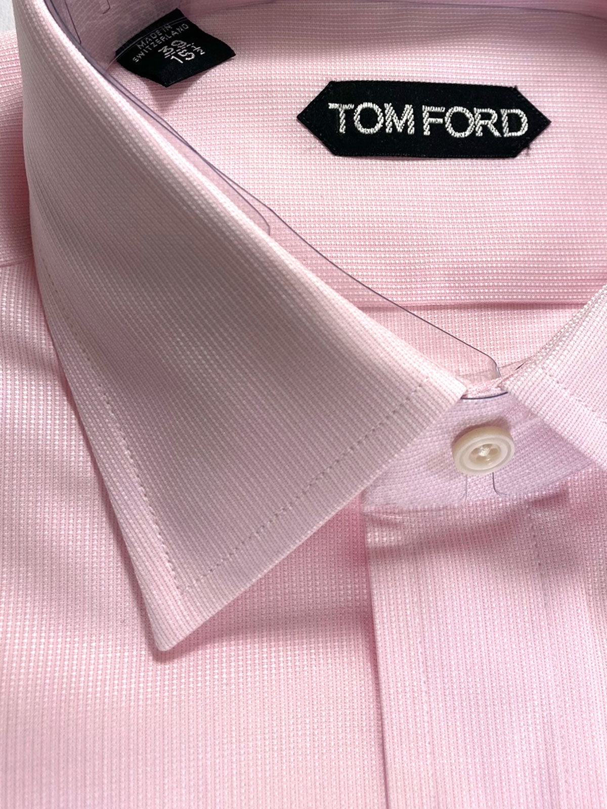 Tom Ford Dress Shirt Pink Pattern Modern Fit 39 - 15 1/2 - Tie Deals