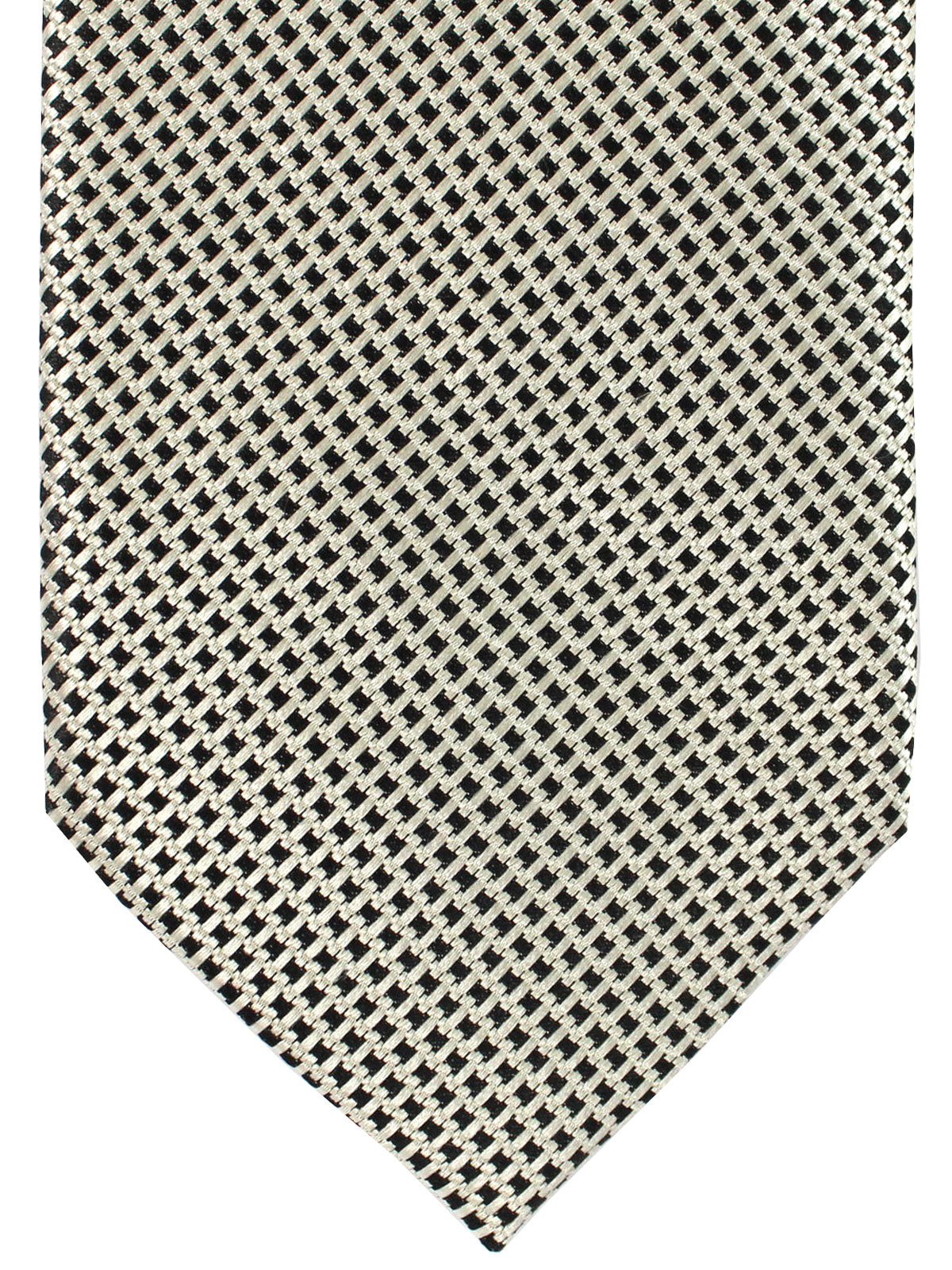 Tom Ford Tie Black Silver Geometric - Tie Deals