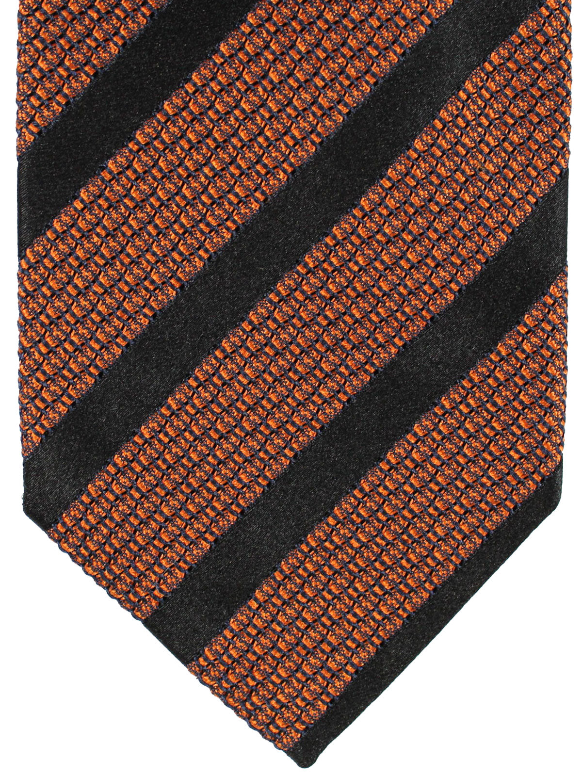 Tom Ford Tie Black Rust Brown Stripes - Tie Deals