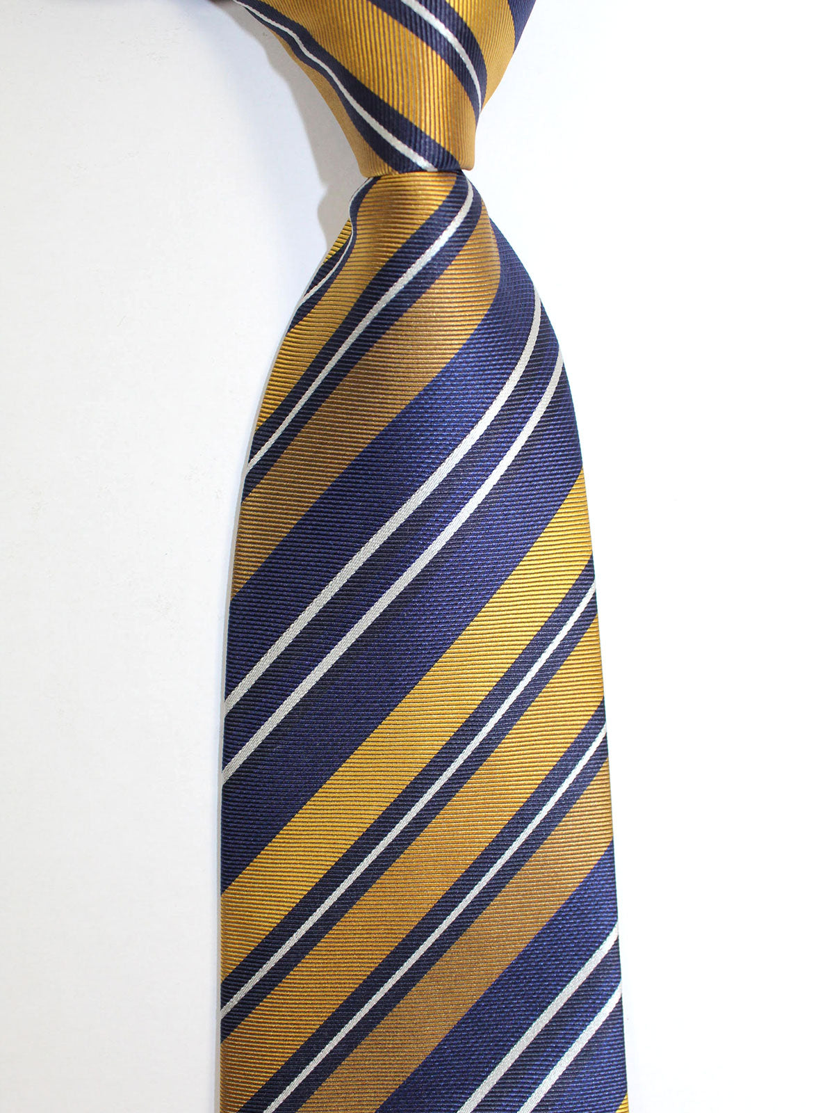 Versace Silk Tie Dark Navy Dark Yellow 