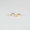 cube studs in 14K gold