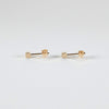 cube studs in 14K gold