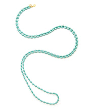 charleston rice bead necklace turquoise