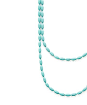 charleston rice bead necklace turquoise