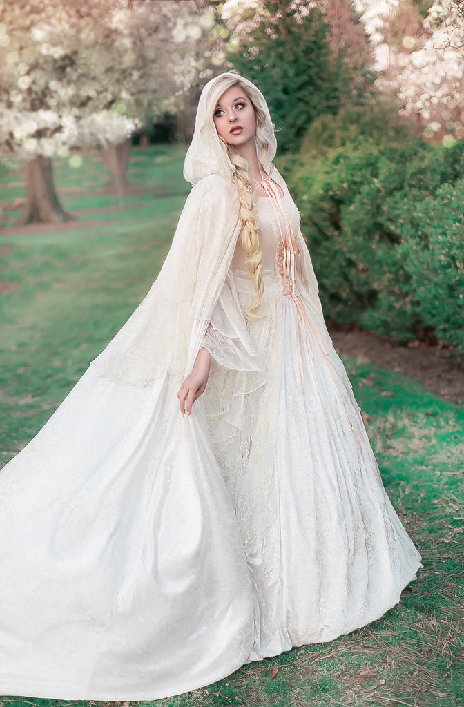 SOLD Limited Edition Ivory and Gold Gwendolyn with Floral Headpiece Me ...