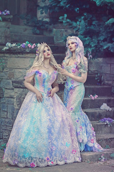 Fairy Fantasy Pastel Unicorn Rainbow Gown – Romantic Threads