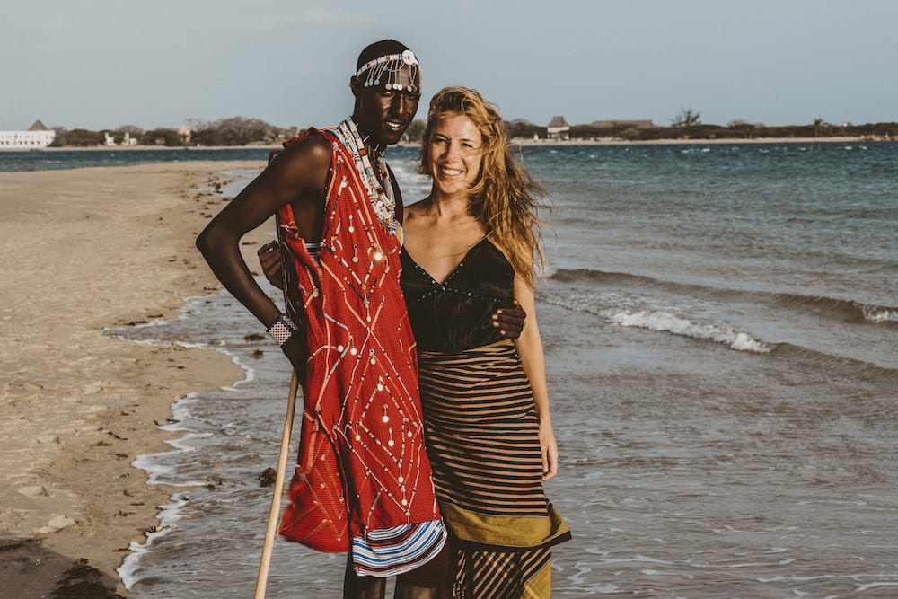 portraid photographer with a masai man