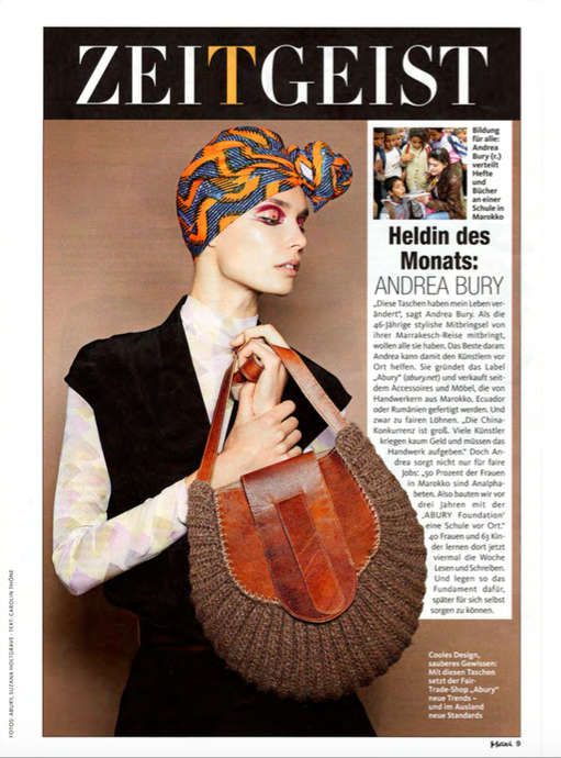 ABURY Gladys bag featured in the Maxi January 2017 Issue.