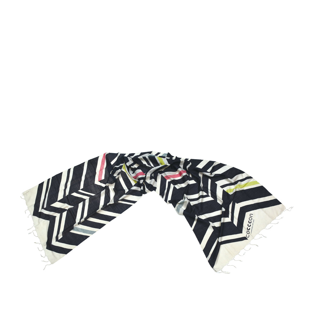 striped silk scarf