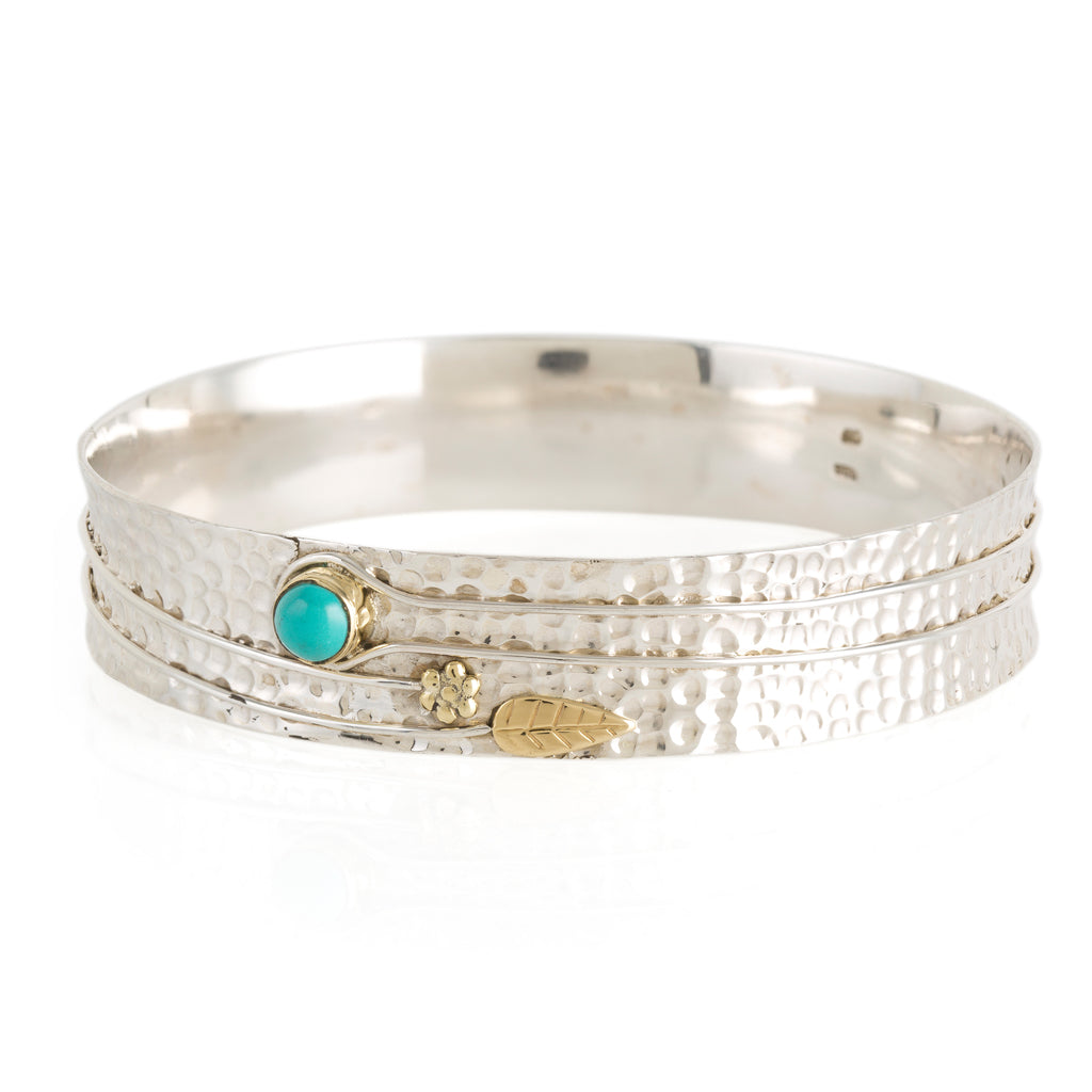 Secret Garden Turquoise Bangle | Silver Bangles | Charlotte's Web