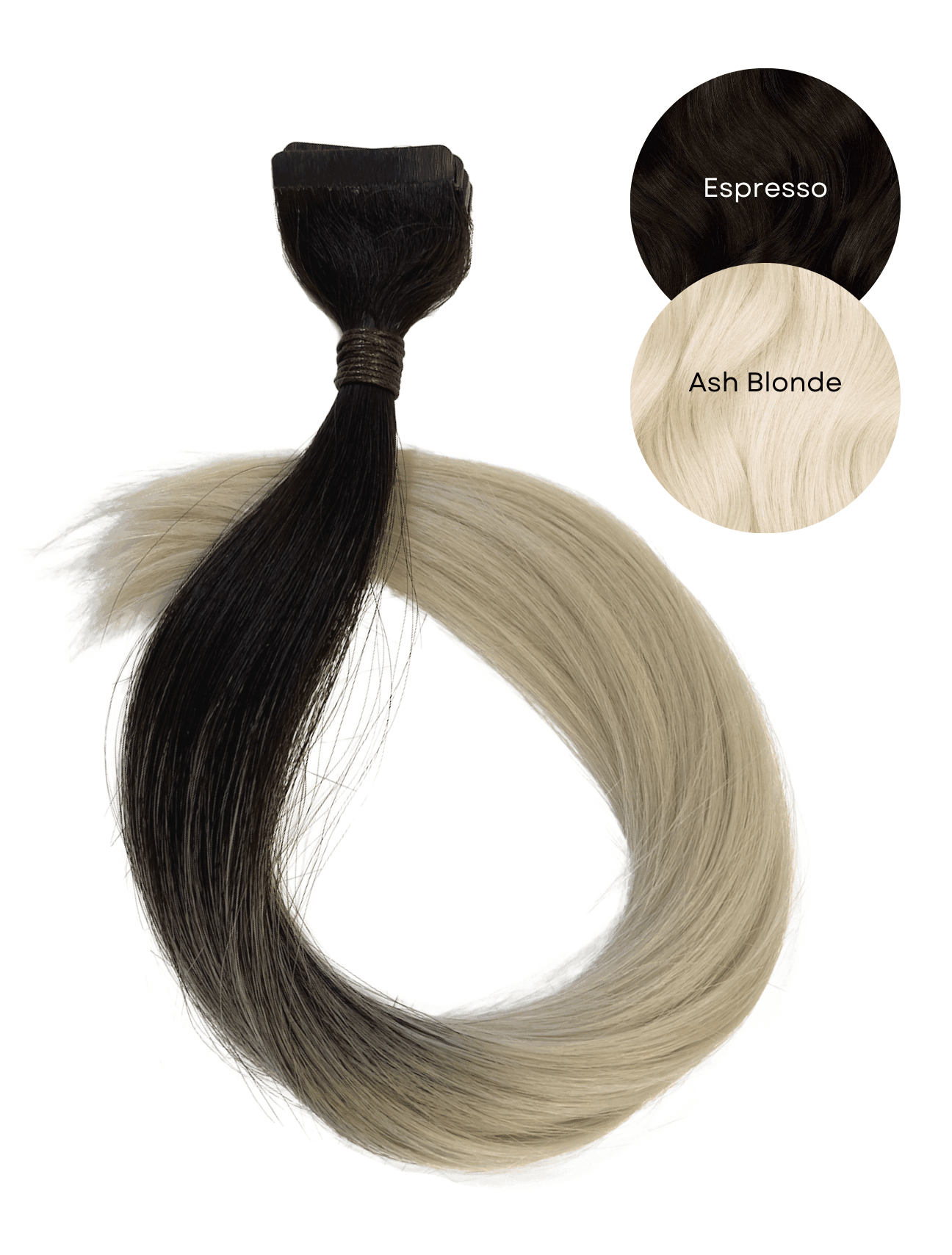 Ombre+Espresso+(#1C)+to+Ash+Blonde+(#60C)+Tape+(50g)+-+20"+(backorder,+early+May)