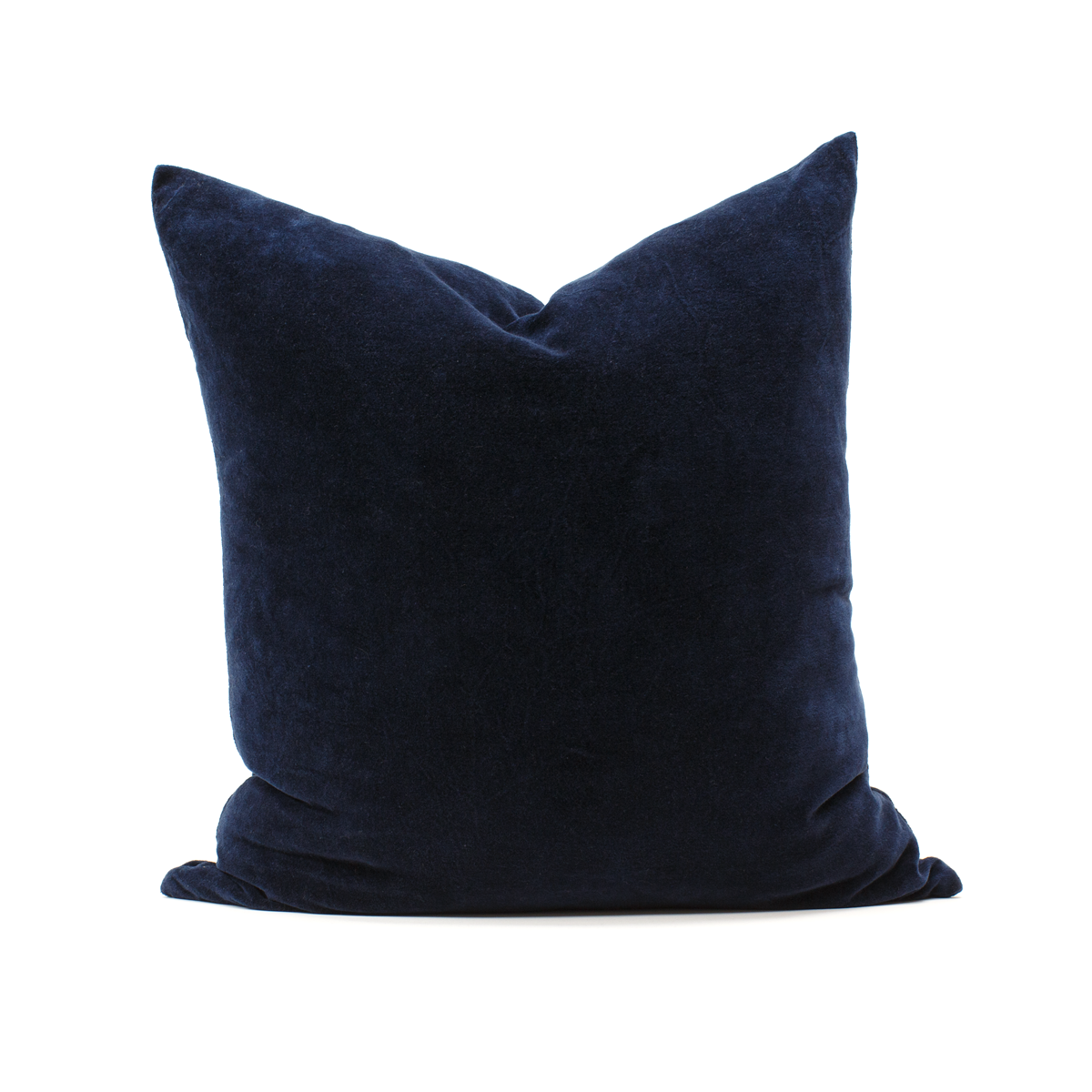Crumpled Velvet Pillow in Sapphire