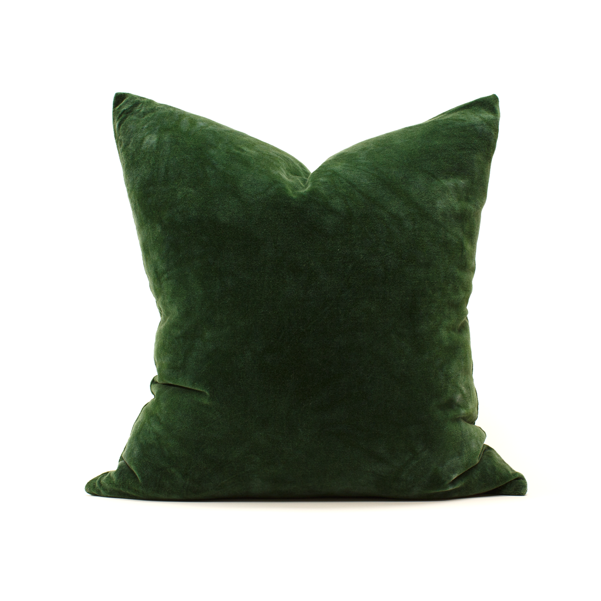 Crumpled Velvet Pillow in Pine