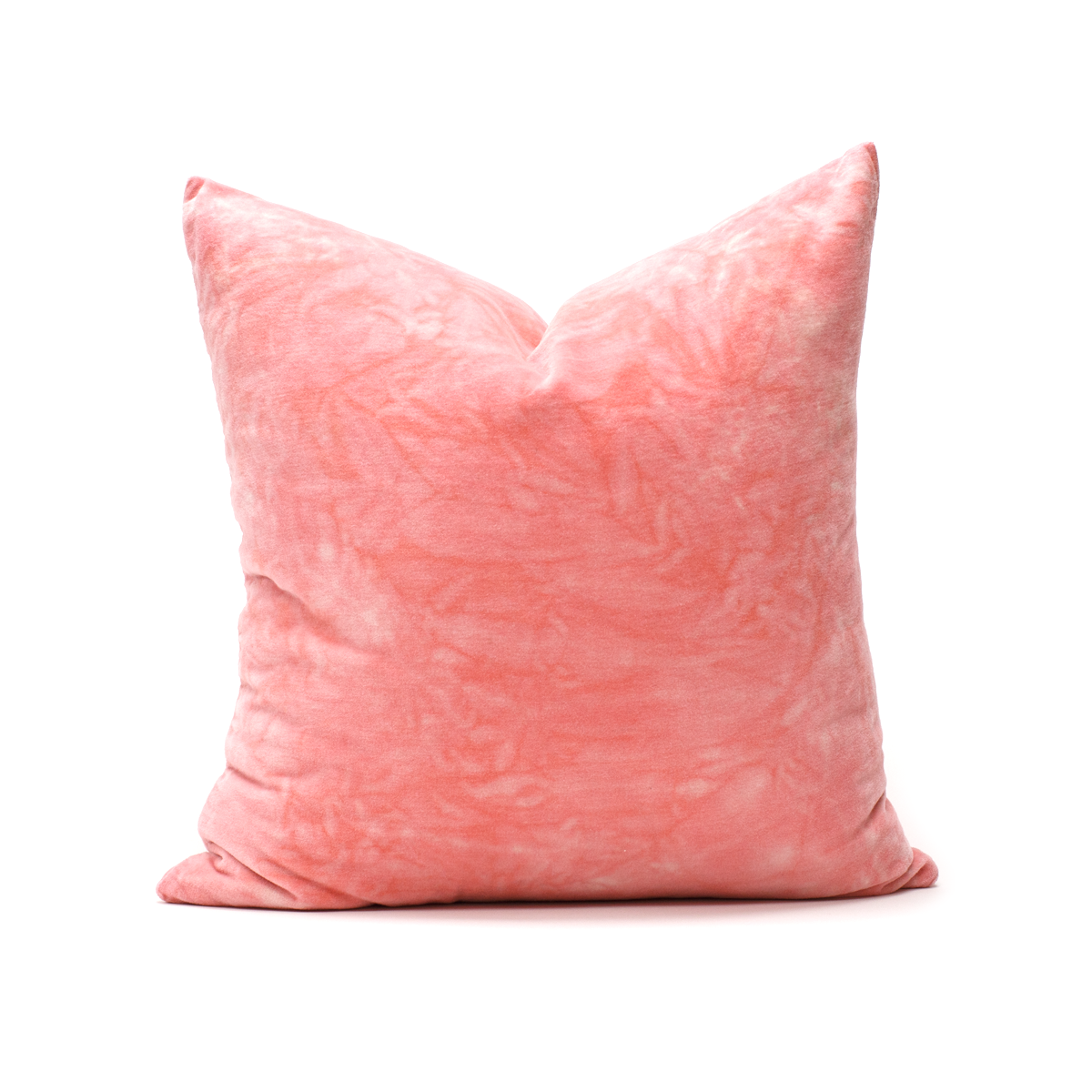 Crumpled Velvet Pillow in Bubblegum