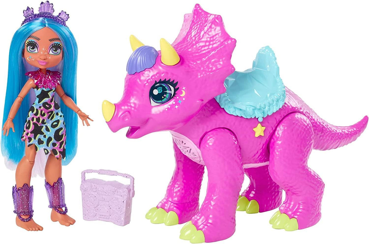 Tella & Partyceratops Cave Club Dino Rockin' Party Doll Playset Sounds ...