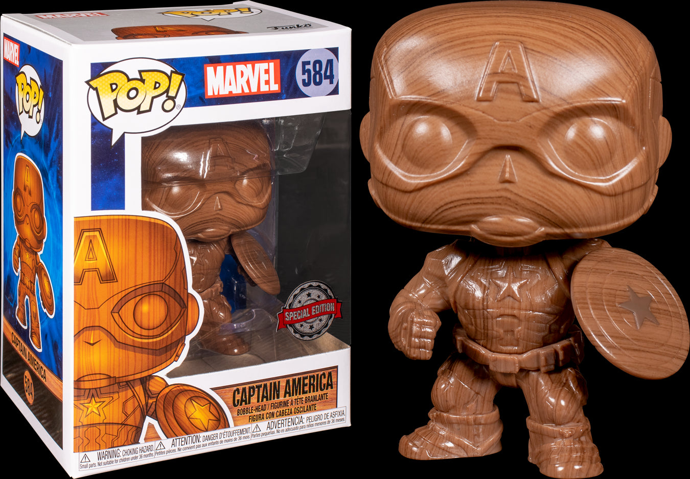 captain america wood pop