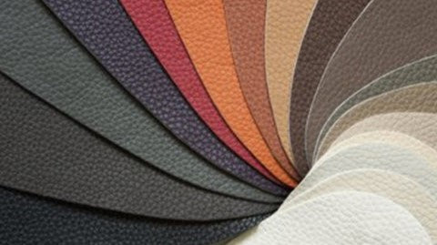 A Close-Up View of Different Colors of Premium Top Grain Italian Nappa Leathers