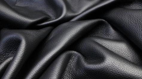 A Close-Up View of Aniline Top Grain Black Leather