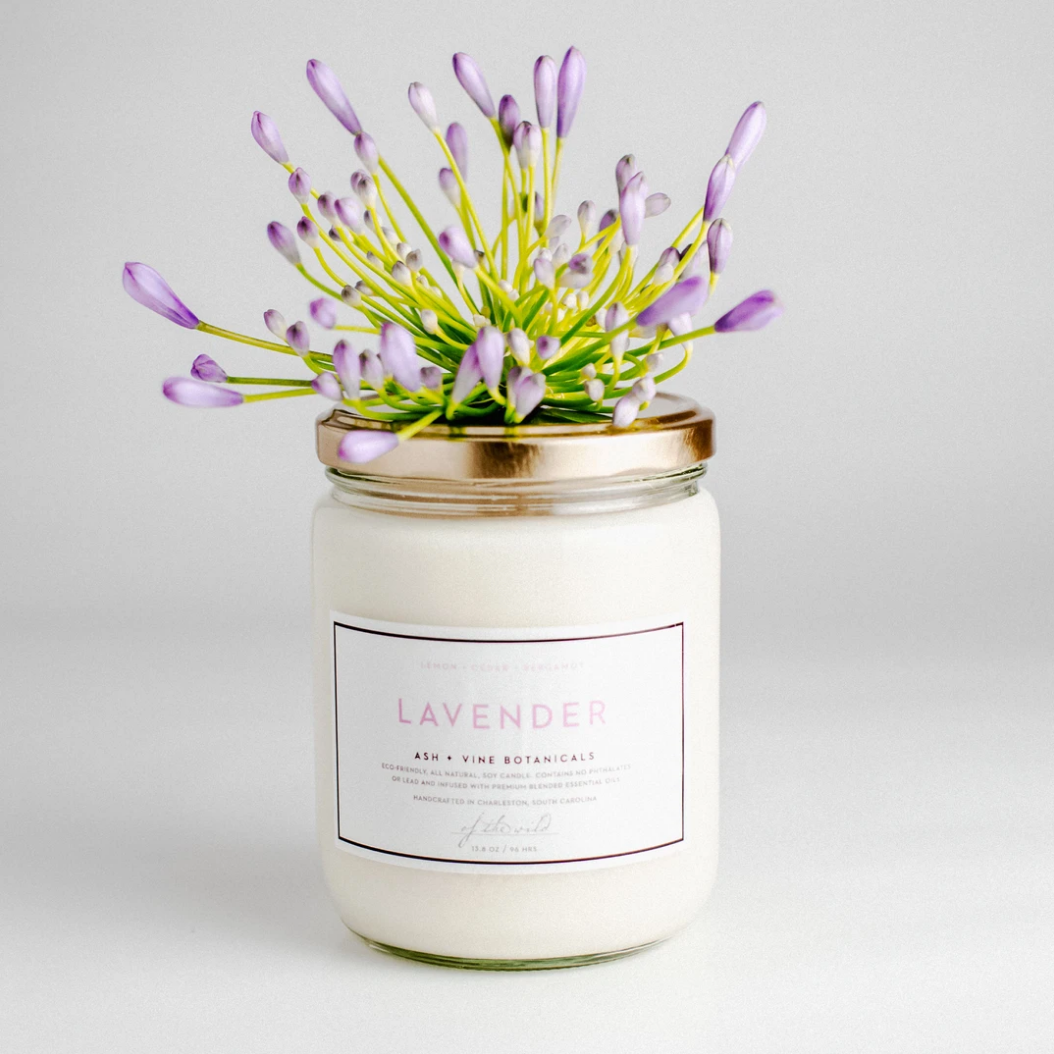 Ash and Vine Botanicals Lavender Candle