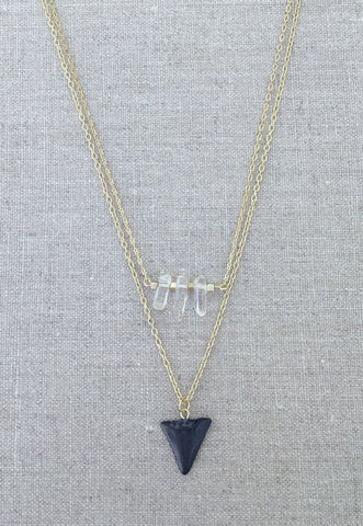 great white shark tooth necklace product photo