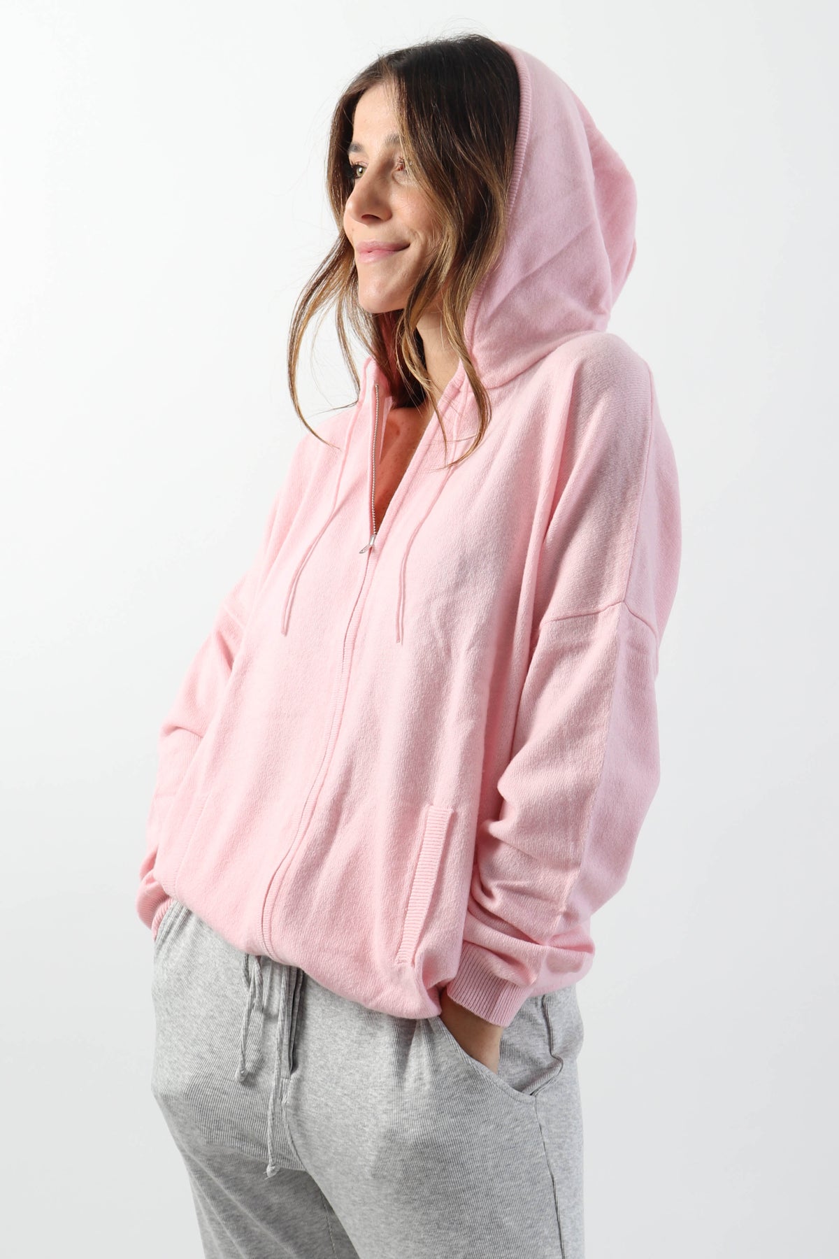 bubblegum pink hoodie