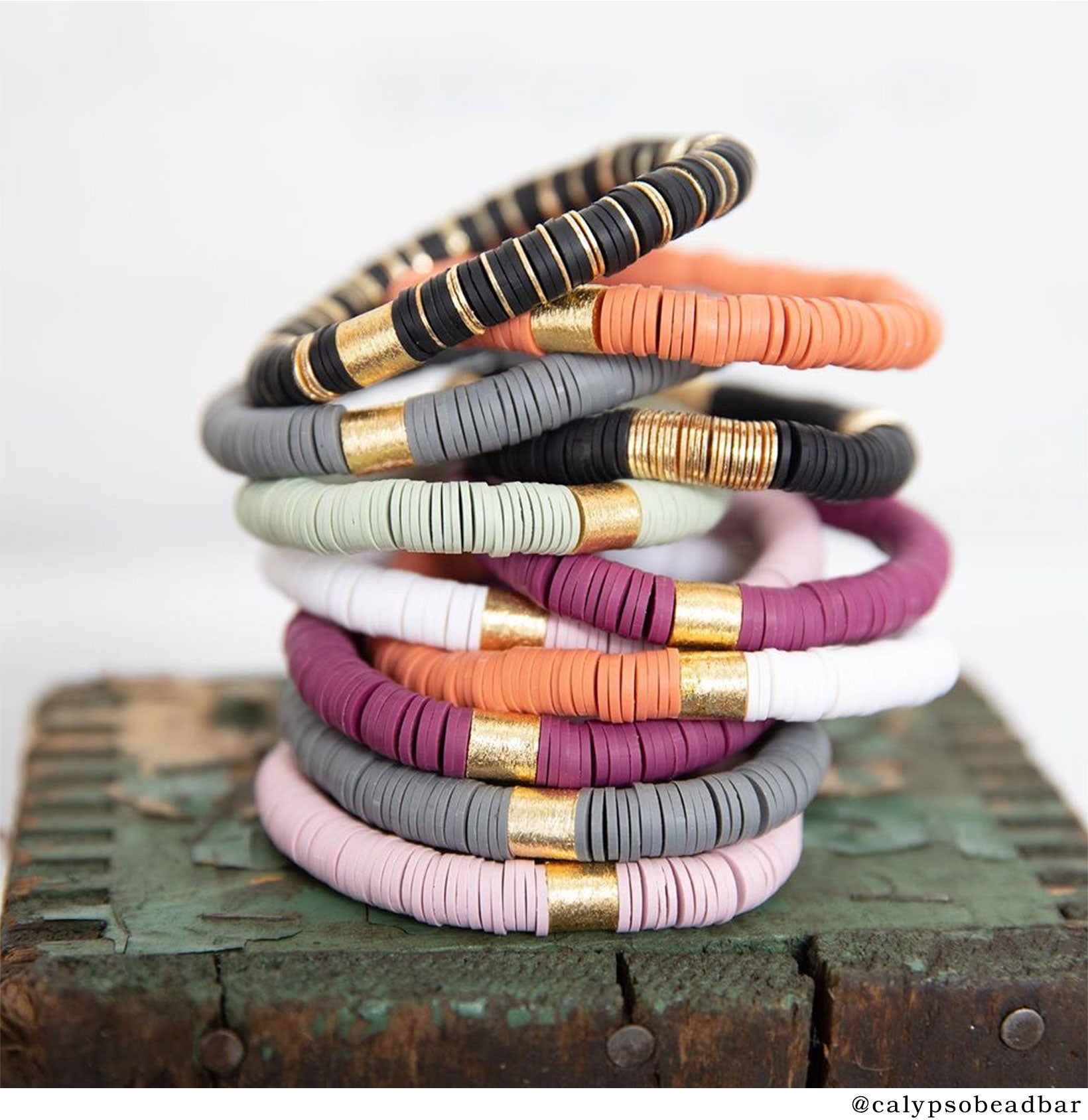 Calypso Bead Bar Stacked Bracelets