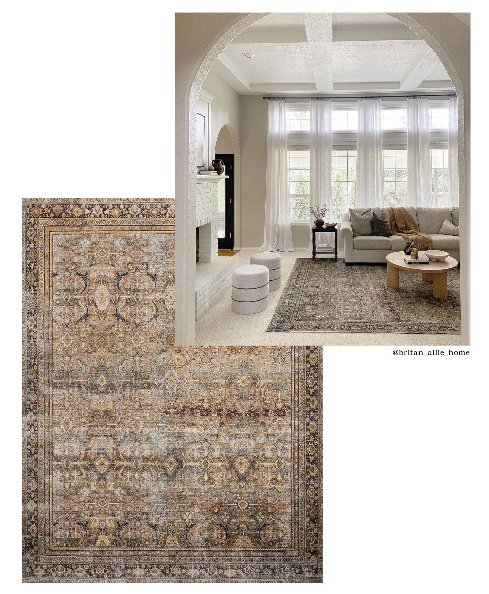 Olivia Rug in Neutral Living Room