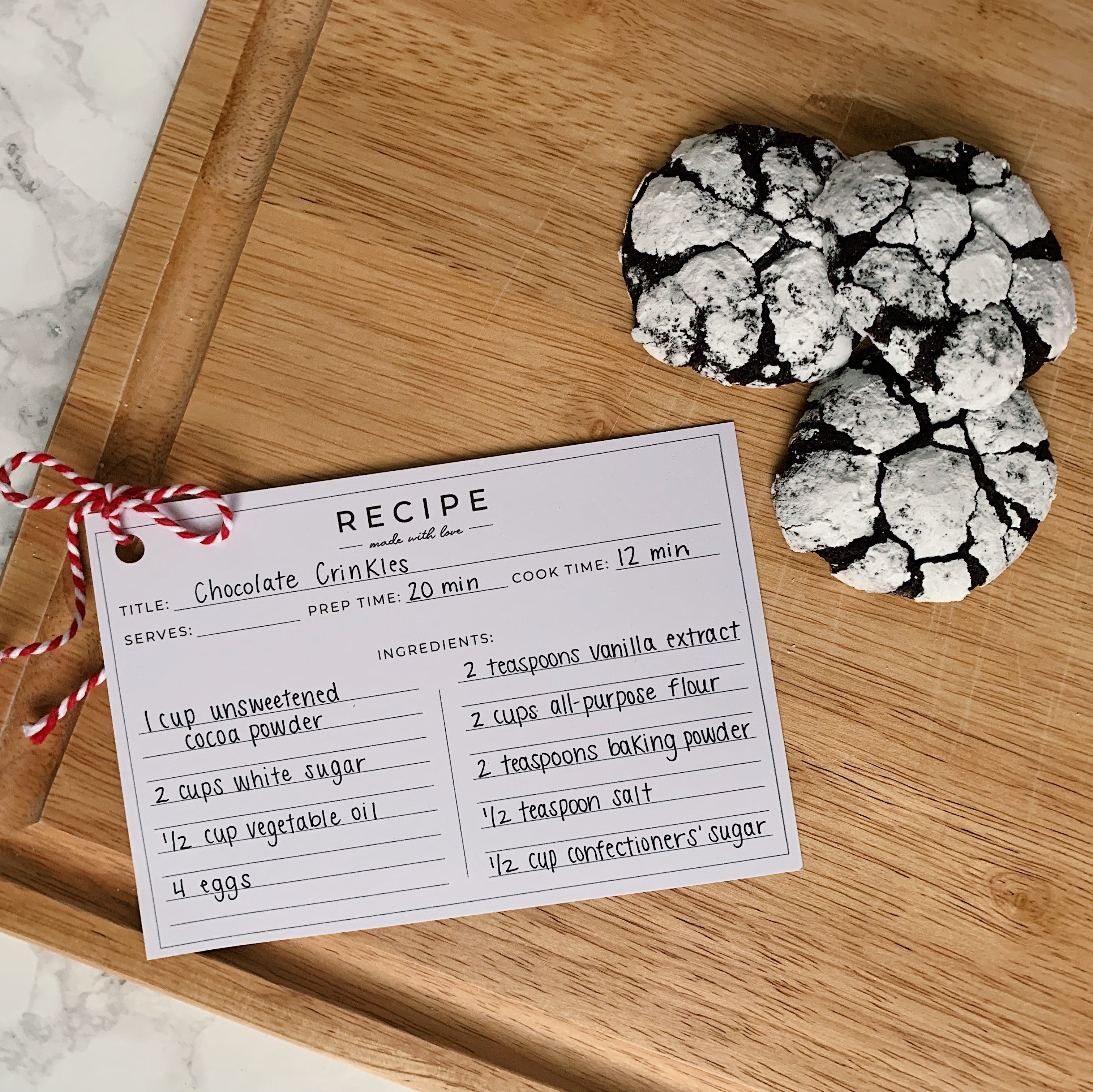 Chocolate Christmas Crinkles Recipe