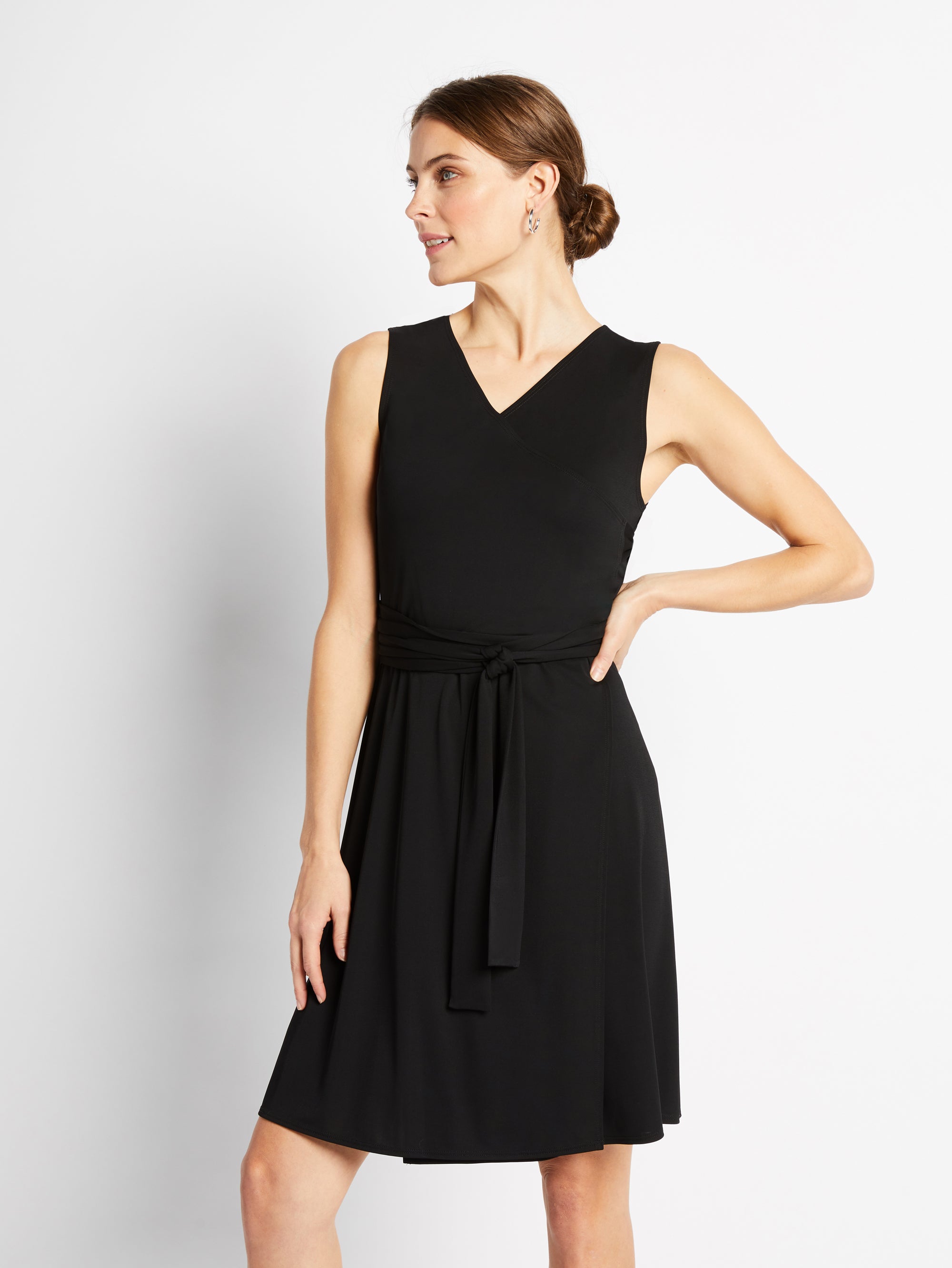 Black Astor Wrap Dress | Of Mercer