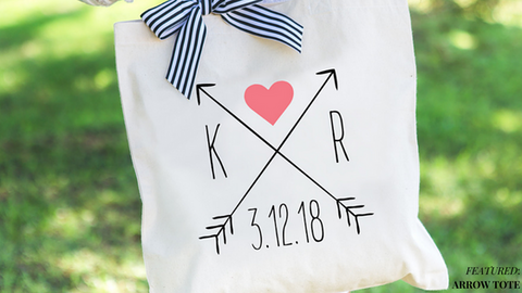 Arrow Wedding Tote Bag