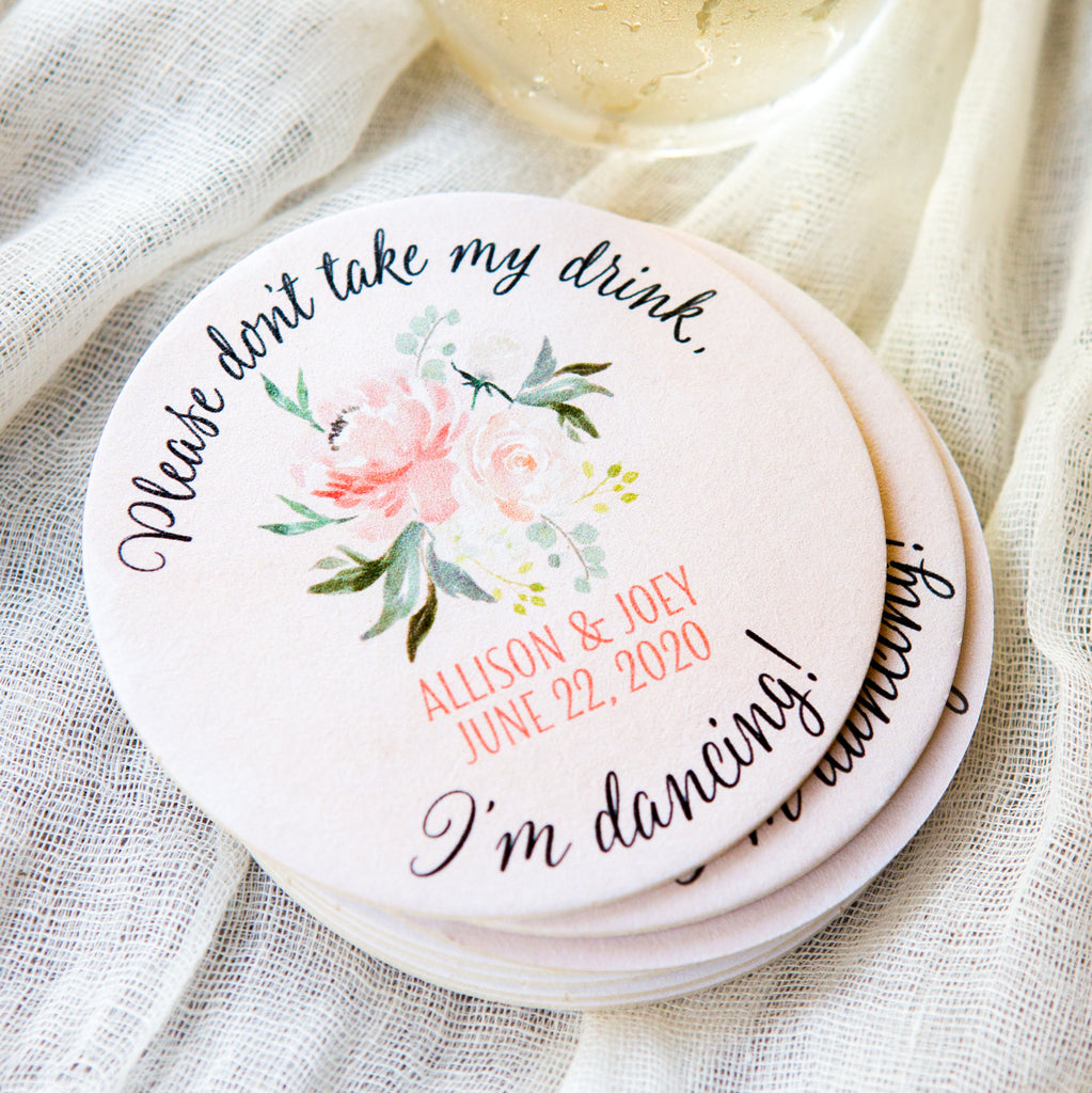 wedding drink coasters