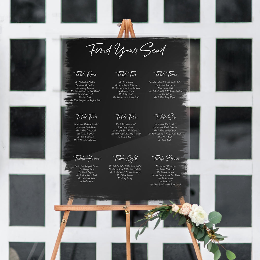 Wedding Seating Chart Acrylic