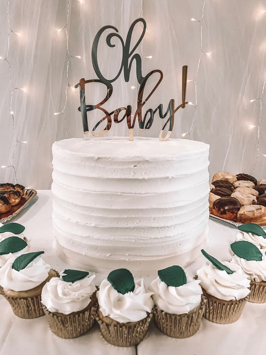 Oh Baby Shower Cupcake Toppers – Z Create Design