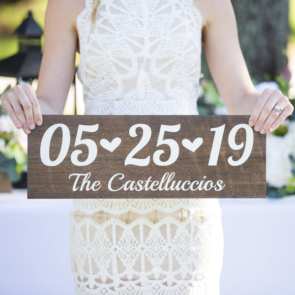 Personalized Wedding Date Sign – Z Create Design