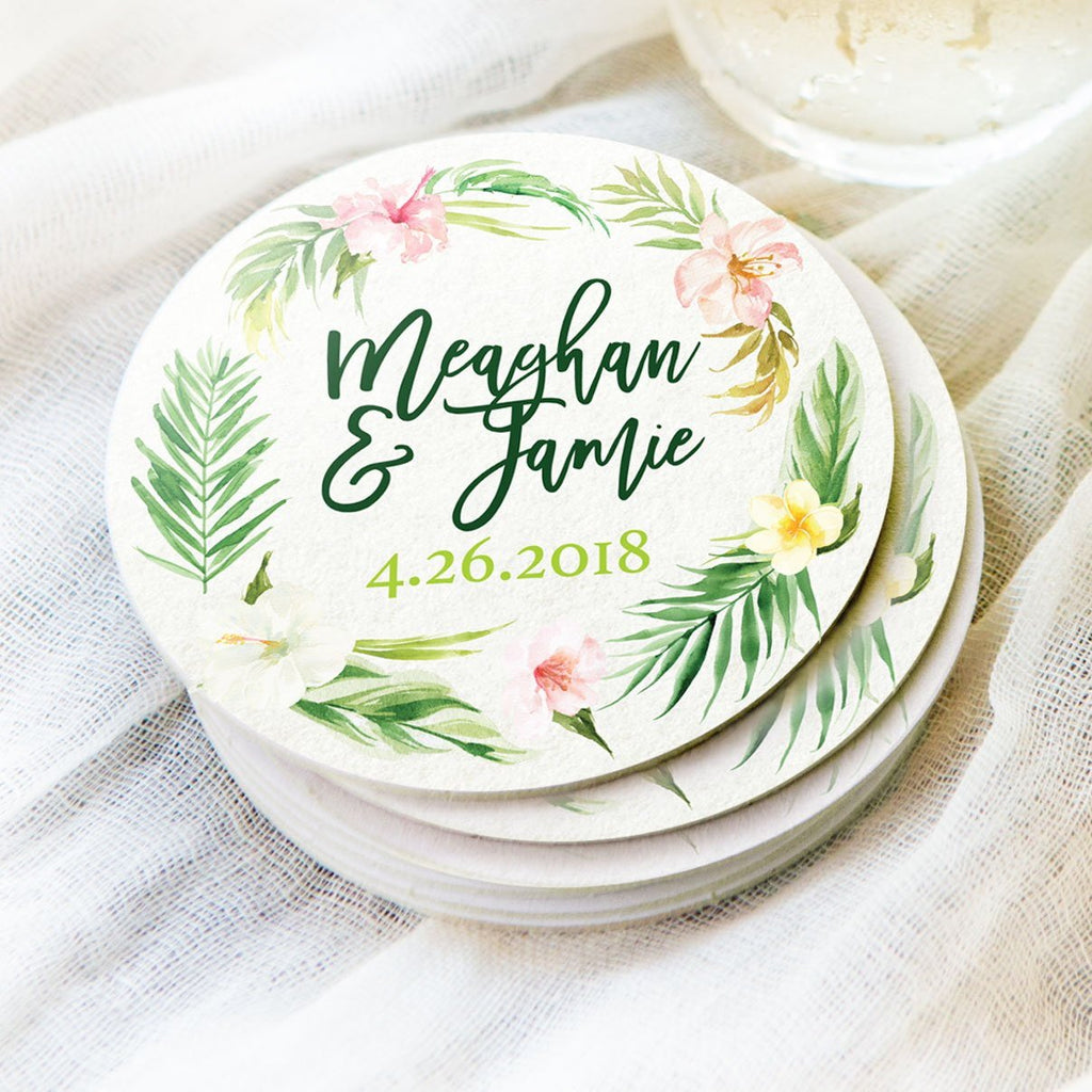 Tropical Wedding Coasters Z Create Design