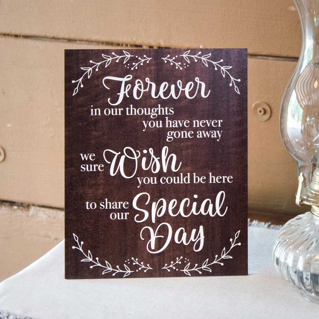 In Memory Wedding Ideas