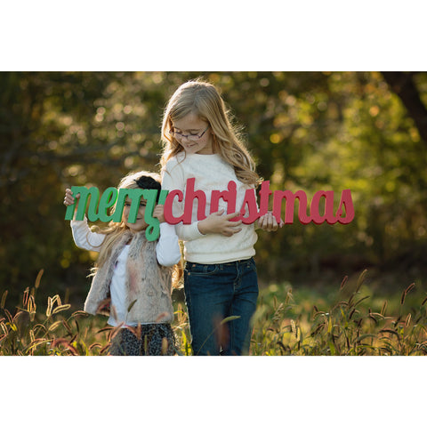 Merry Christmas Holiday Card Portrait Photo Prop – Z Create Design