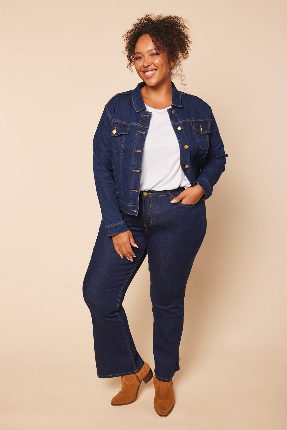 Buy Plus Size Women MOM Fit (Baggie Fit) Pure Denim Jeans - HIGH Rise-  Faded Ice Blue Color -Light Stretch Fabric - Waist Size 36