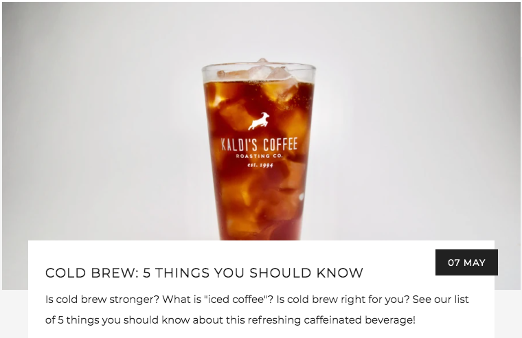 5 Things to Know About Cold Brew Coffee