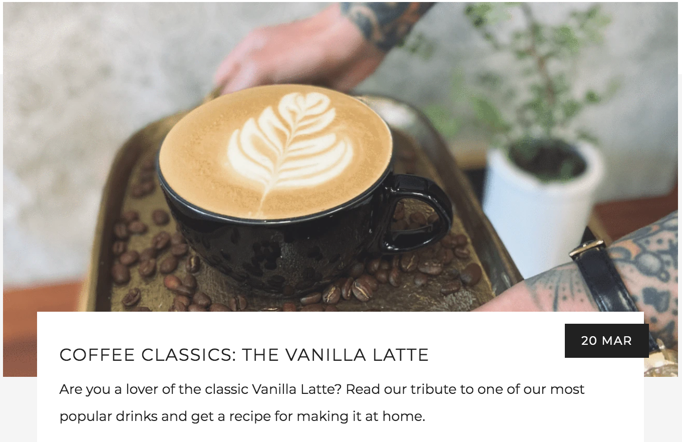 Coffee Classics: The Vanilla Latte